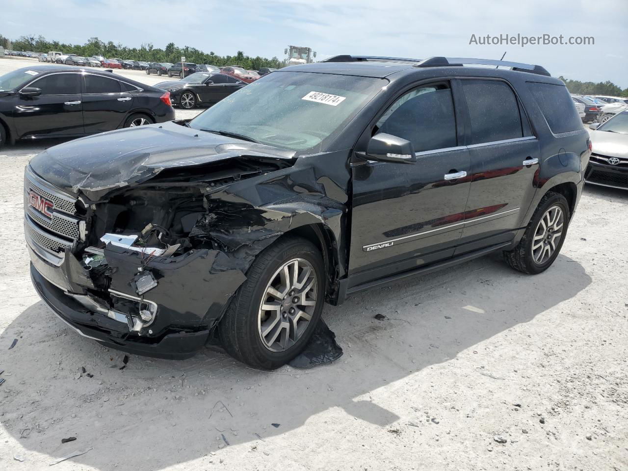 2014 Gmc Acadia Denali Черный vin: 1GKKRTKD9EJ288400