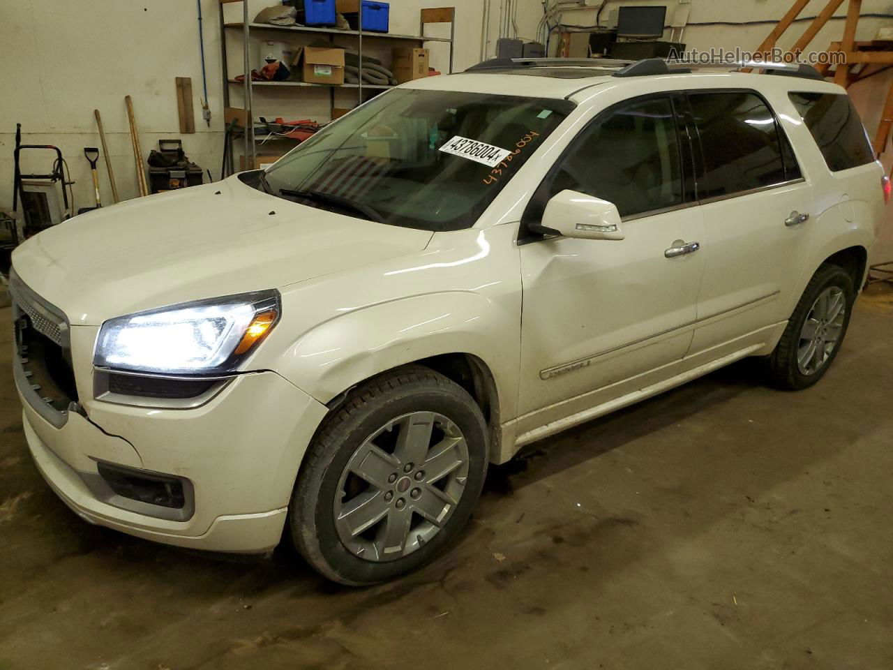 2015 Gmc Acadia Denali White vin: 1GKKRTKD9FJ221250