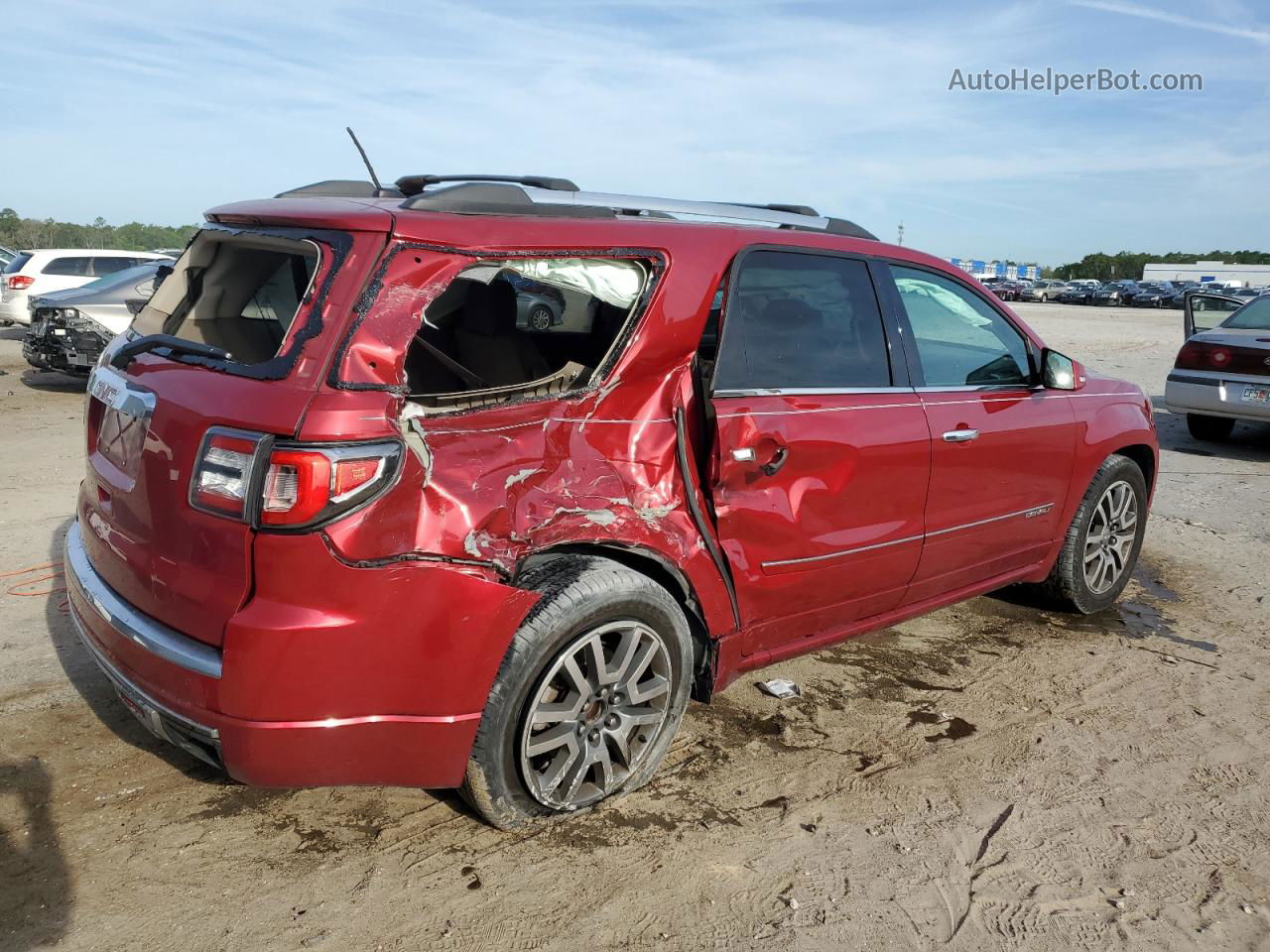 2014 Gmc Acadia Denali Red vin: 1GKKRTKDXEJ321405