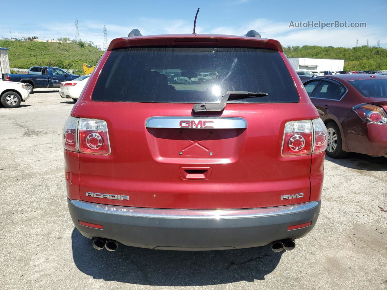 2012 Gmc Acadia Sle Red vin: 1GKKVNED5CJ363173