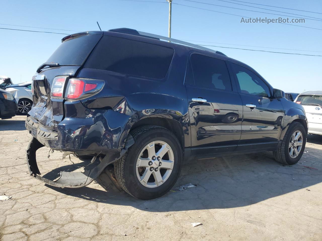 2015 Gmc Acadia Sle Blue vin: 1GKKVNED8FJ387858