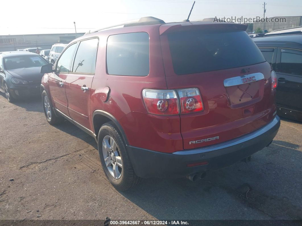 2012 Gmc Acadia Sle Red vin: 1GKKVPED0CJ213550