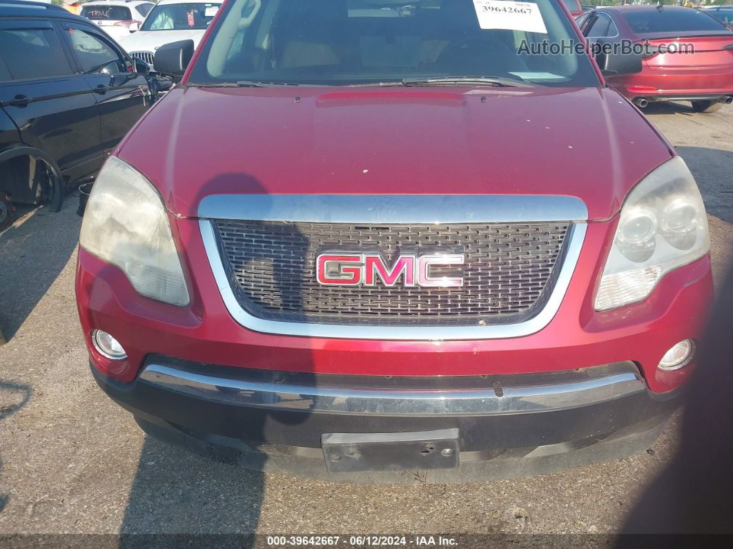 2012 Gmc Acadia Sle Red vin: 1GKKVPED0CJ213550