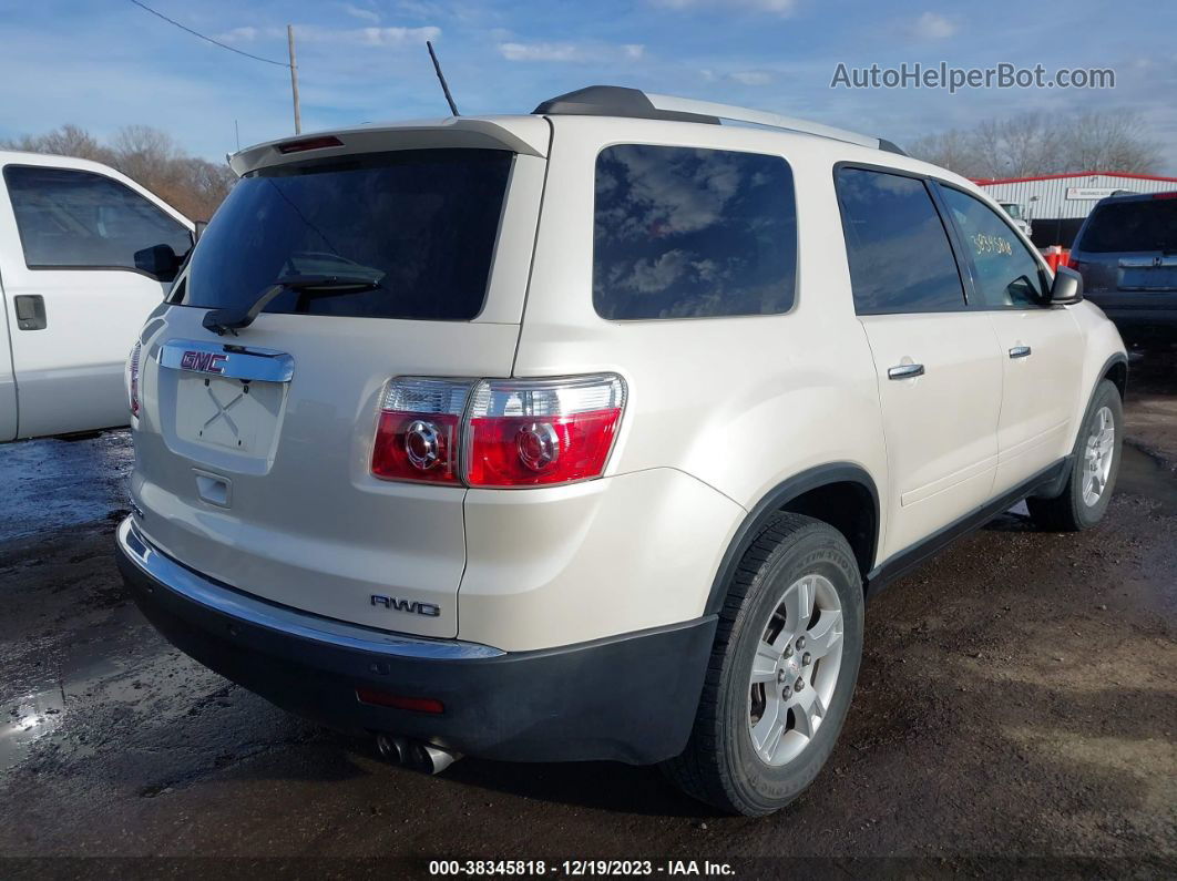 2012 Gmc Acadia Sle White vin: 1GKKVPED3CJ131165