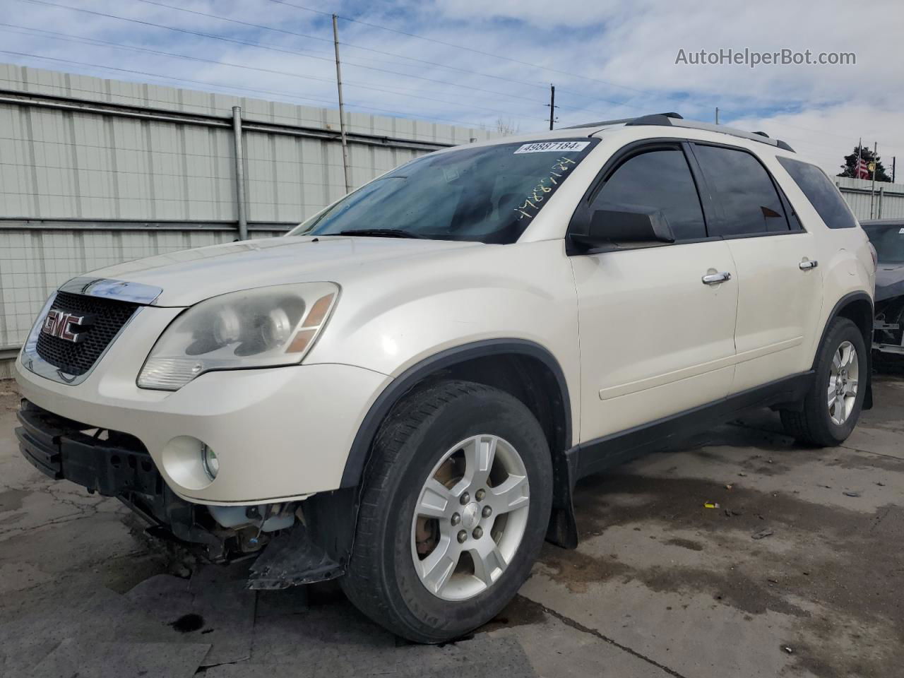 2012 Gmc Acadia Sle White vin: 1GKKVPED5CJ230151