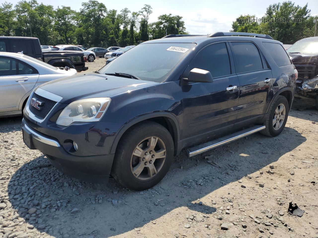 2012 Gmc Acadia Sle Blue vin: 1GKKVPED8CJ351627