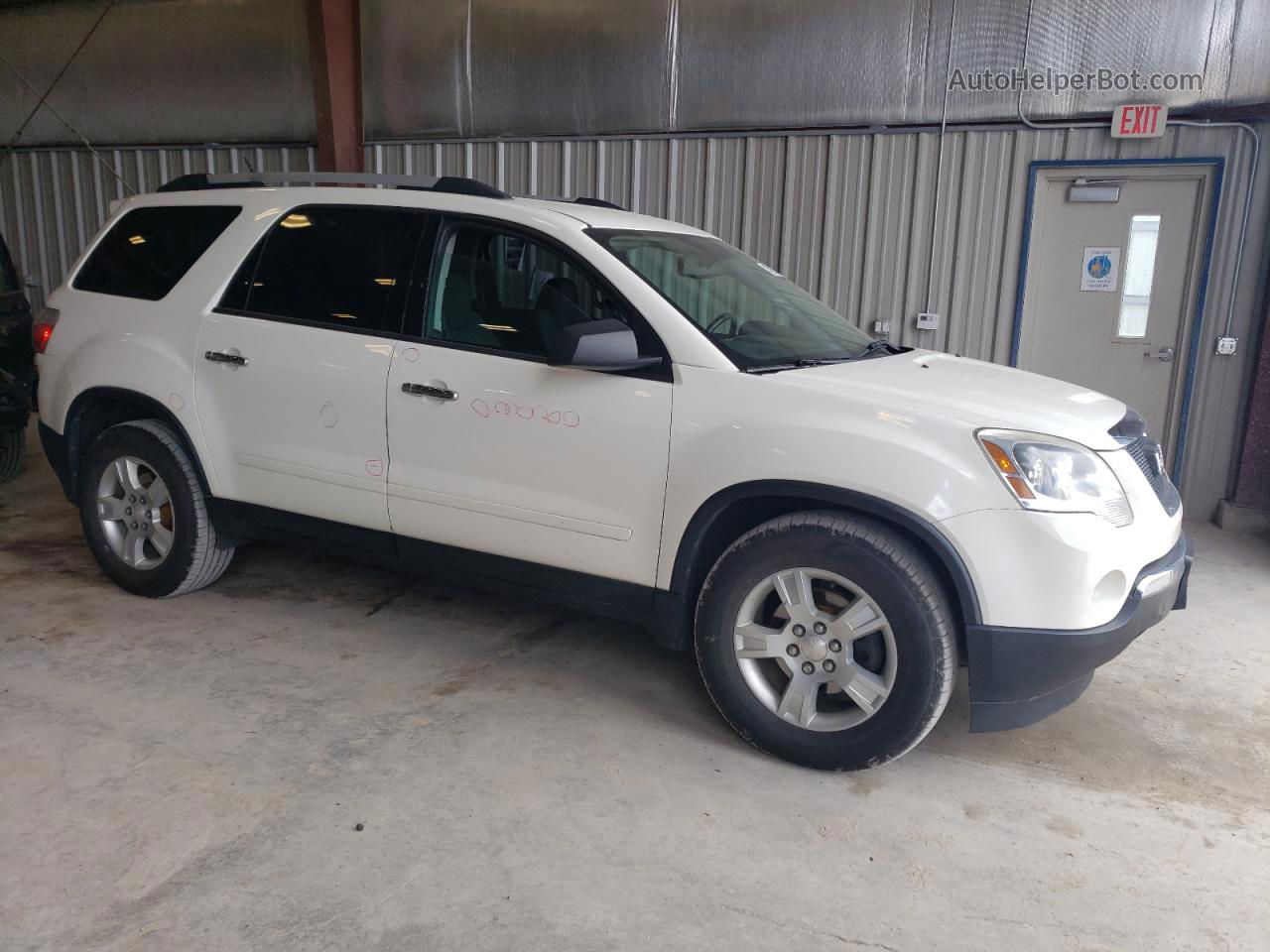 2012 Gmc Acadia Sle White vin: 1GKKVPEDXCJ244160