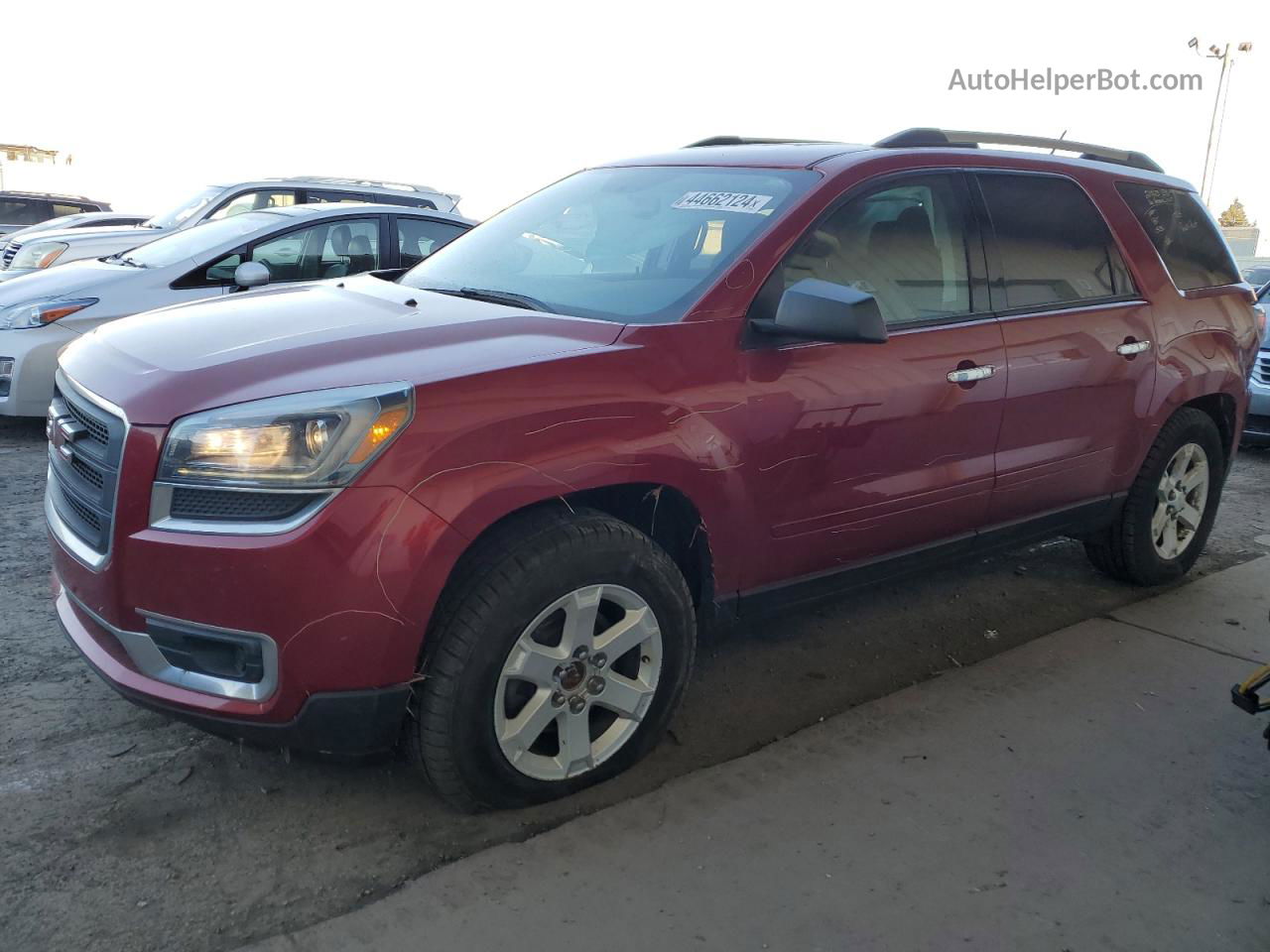 2014 Gmc Acadia Sle Burgundy vin: 1GKKVPKD0EJ188527