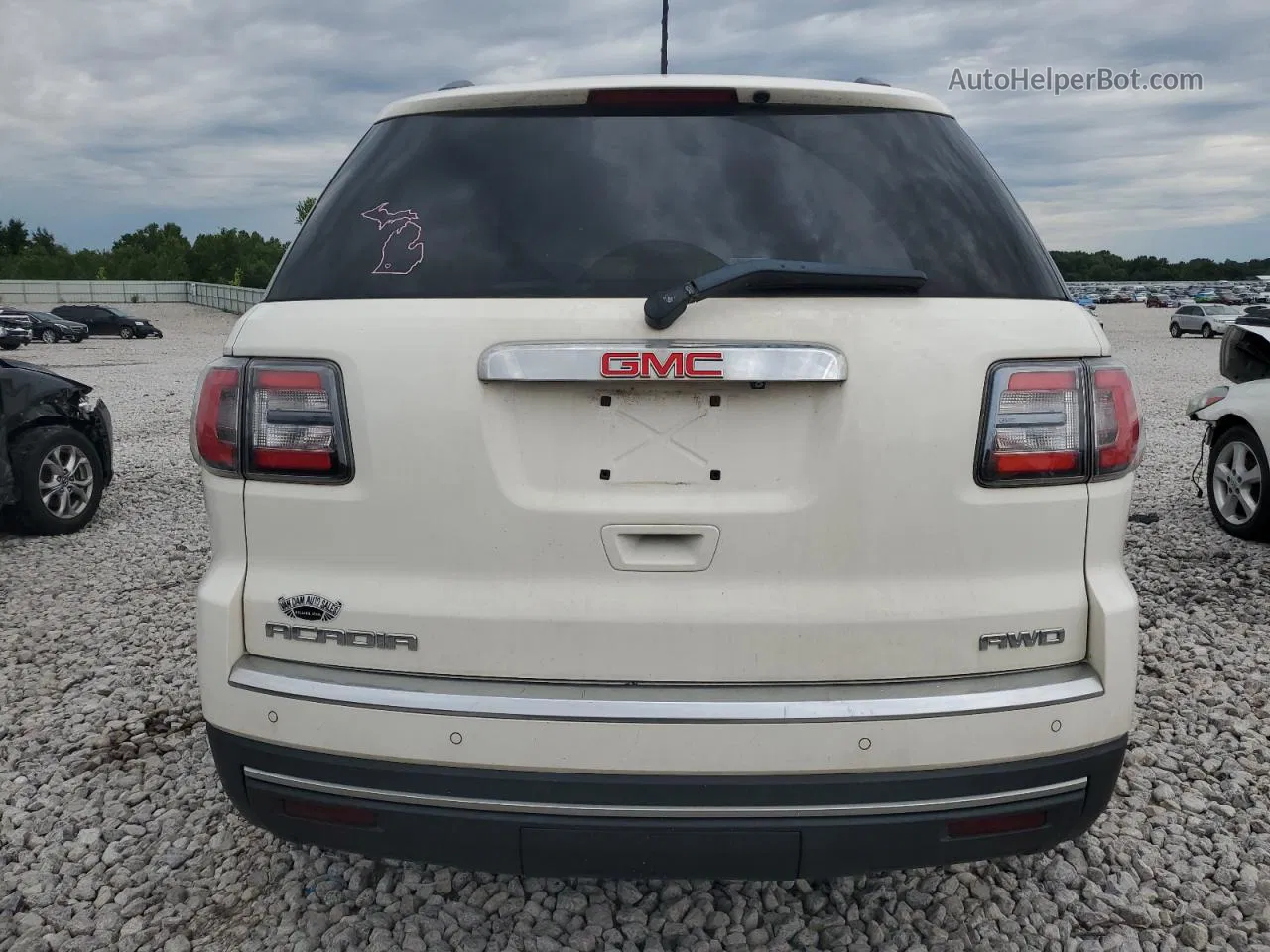 2013 Gmc Acadia Sle White vin: 1GKKVPKD2DJ226564