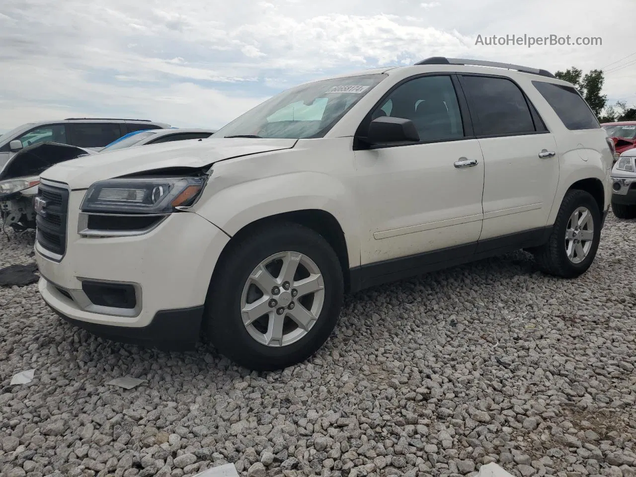 2013 Gmc Acadia Sle White vin: 1GKKVPKD2DJ226564