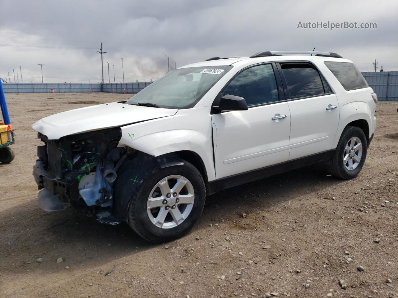 2014 Gmc Acadia Sle White vin: 1GKKVPKD2EJ377762