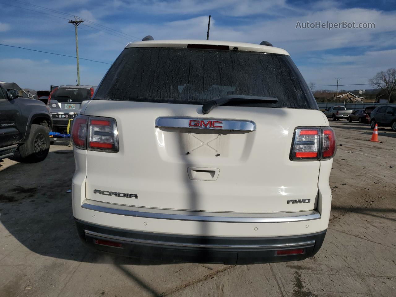 2014 Gmc Acadia Sle White vin: 1GKKVPKD3EJ364339