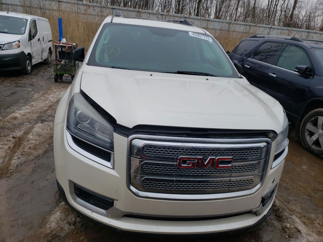 2014 Gmc Acadia Sle White vin: 1GKKVPKD4EJ340714