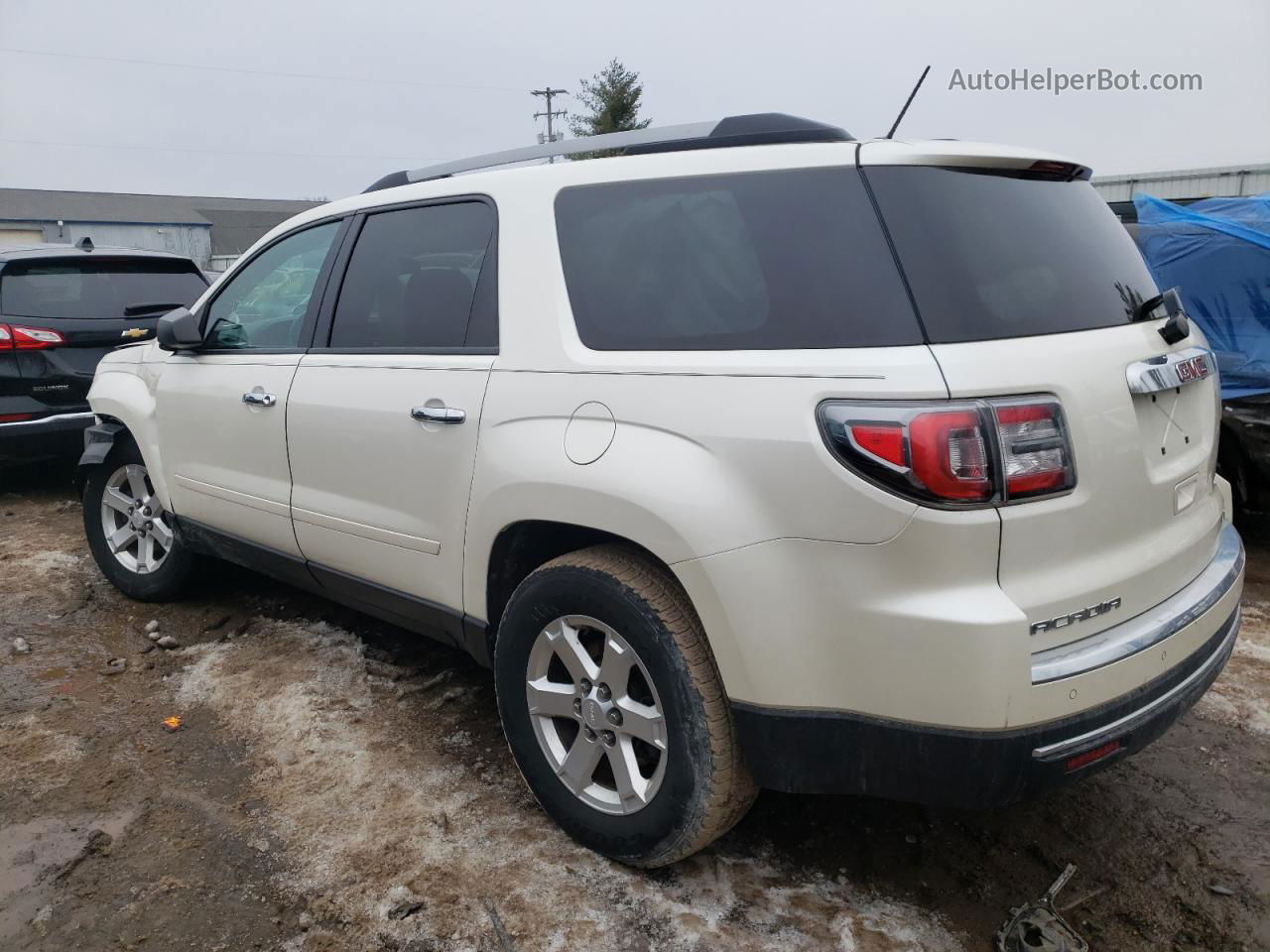 2014 Gmc Acadia Sle White vin: 1GKKVPKD4EJ340714