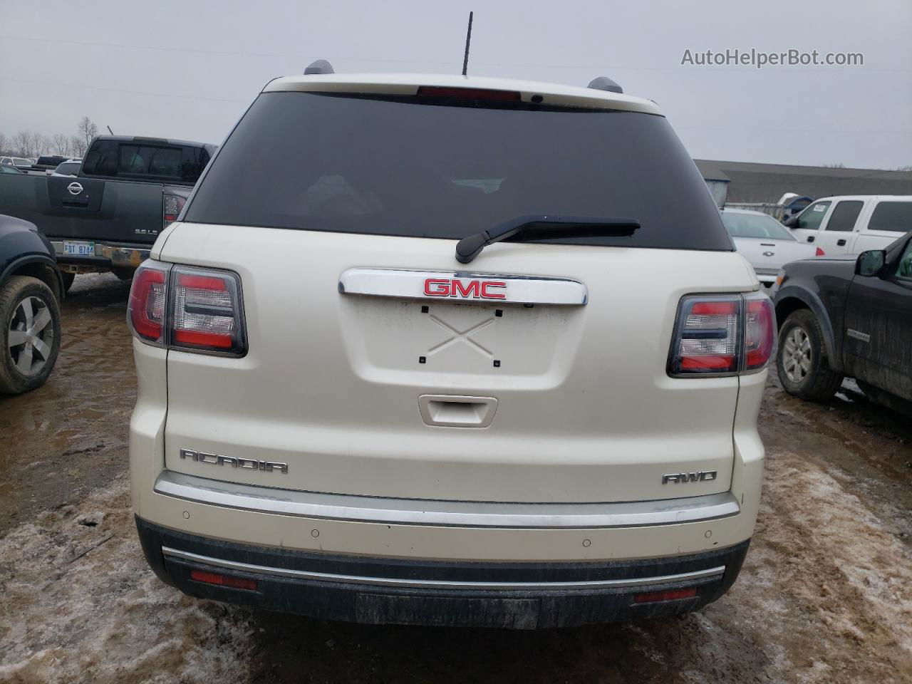 2014 Gmc Acadia Sle White vin: 1GKKVPKD4EJ340714