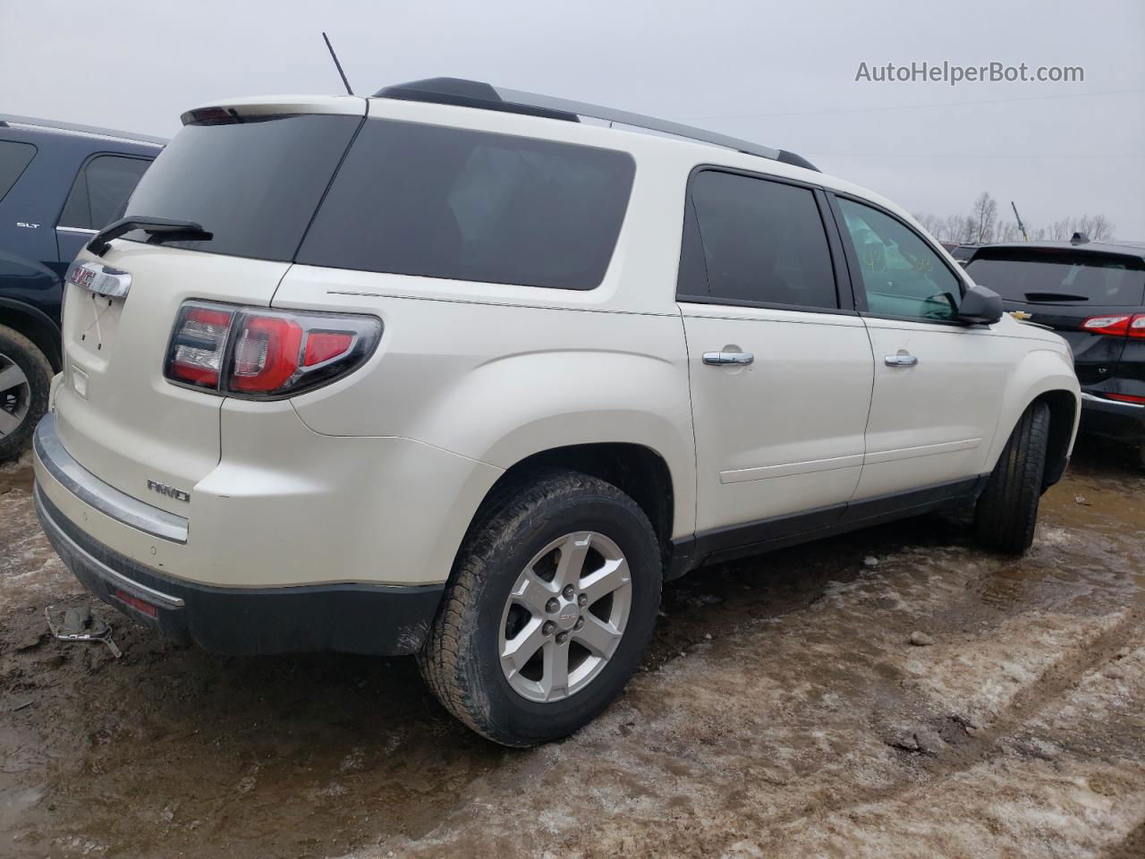 2014 Gmc Acadia Sle White vin: 1GKKVPKD4EJ340714