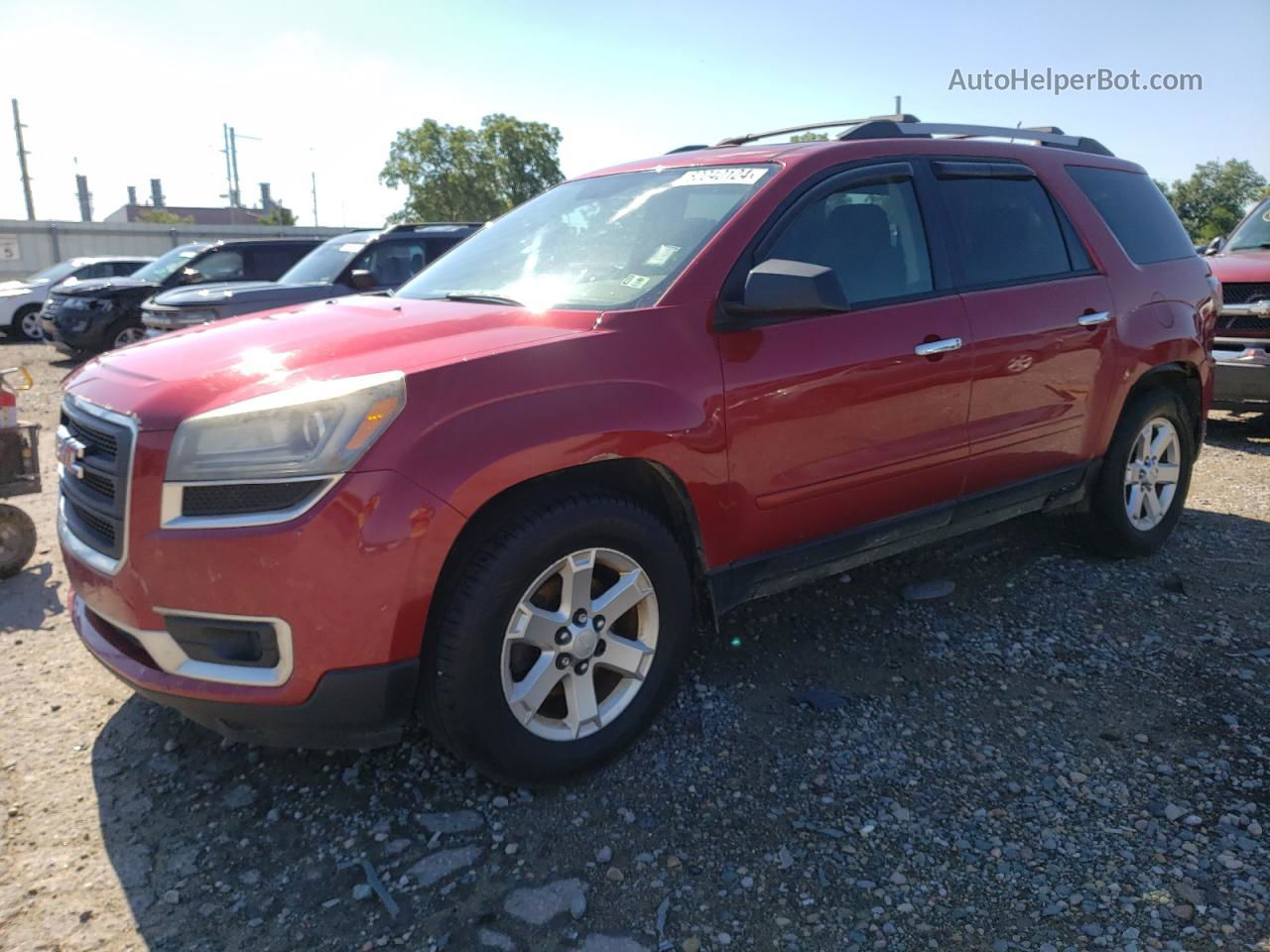 2014 Gmc Acadia Sle Red vin: 1GKKVPKD5EJ245594