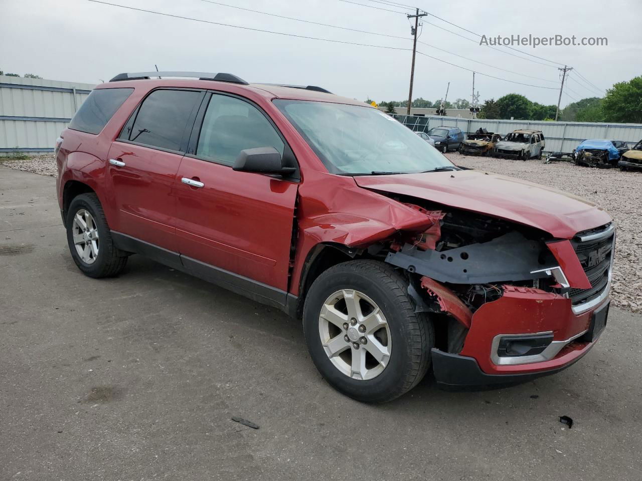 2013 Gmc Acadia Sle Red vin: 1GKKVPKD6DJ120148