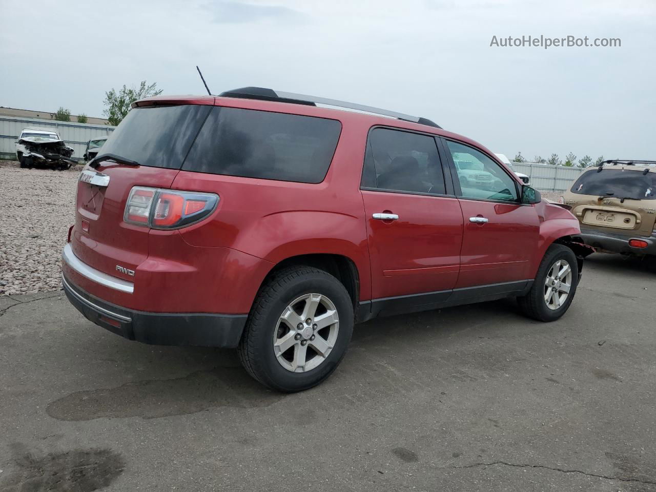 2013 Gmc Acadia Sle Red vin: 1GKKVPKD6DJ120148