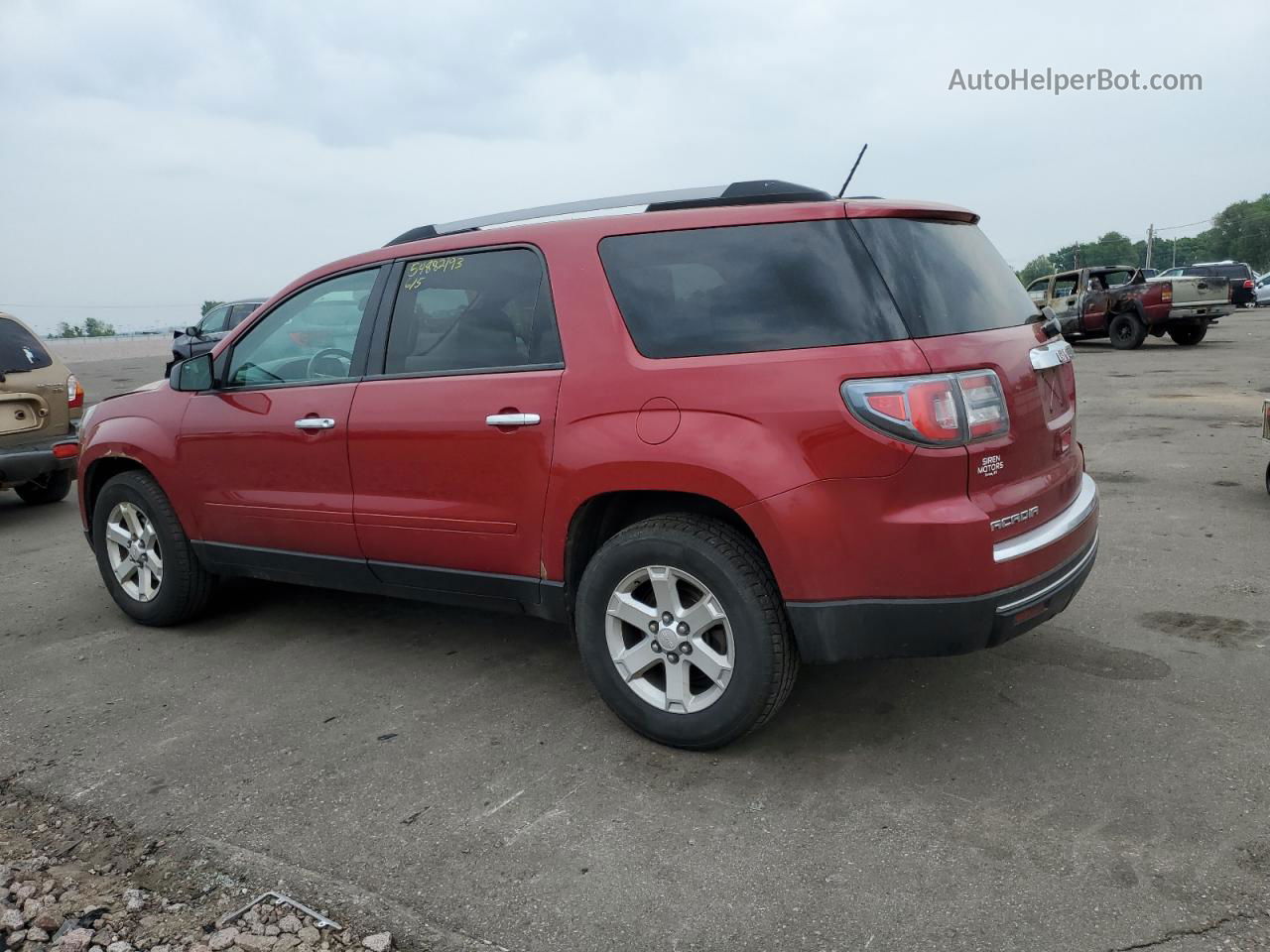 2013 Gmc Acadia Sle Red vin: 1GKKVPKD6DJ120148