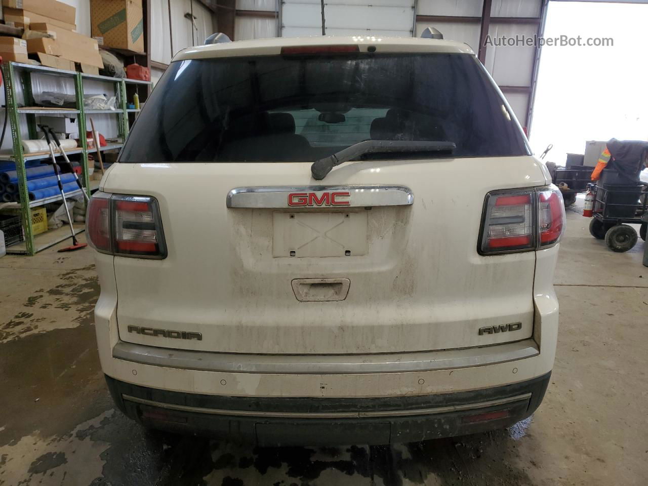 2014 Gmc Acadia Sle White vin: 1GKKVPKD7EJ343235