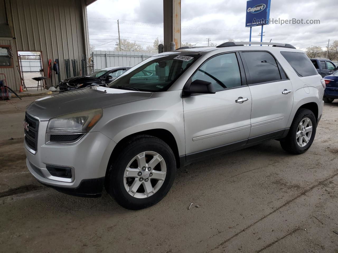 2014 Gmc Acadia Sle Silver vin: 1GKKVPKD8EJ140807