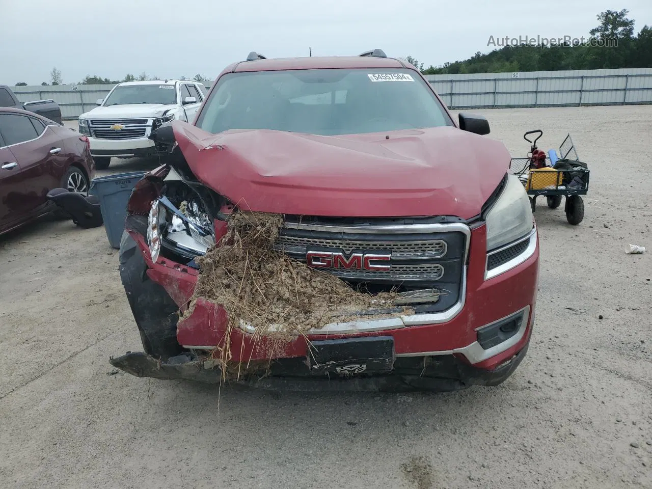 2014 Gmc Acadia Sle Red vin: 1GKKVPKD8EJ164217