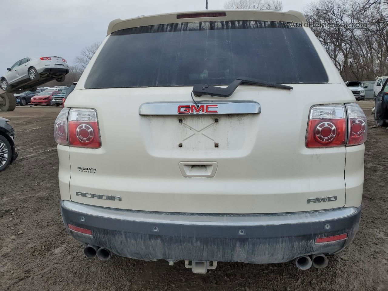 2012 Gmc Acadia Slt-1 White vin: 1GKKVRED2CJ227297