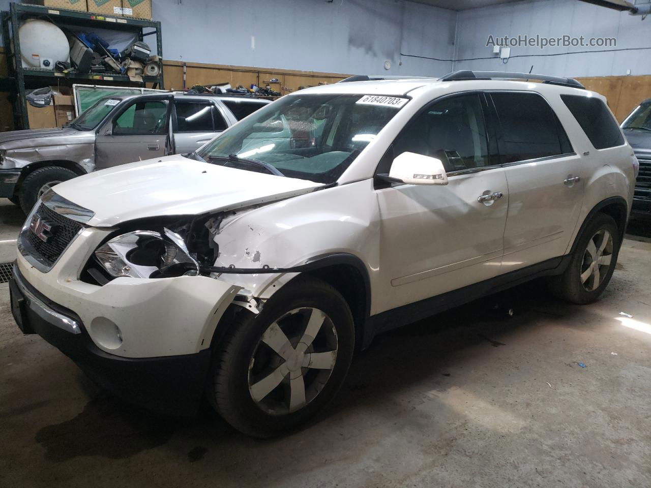 2012 Gmc Acadia Slt-1 White vin: 1GKKVRED3CJ121103