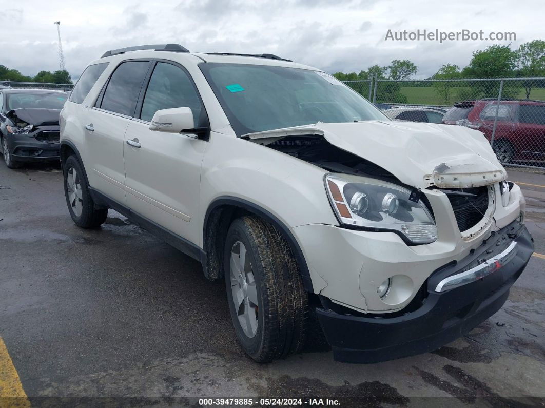 2012 Gmc Acadia Slt-1 White vin: 1GKKVRED3CJ353328