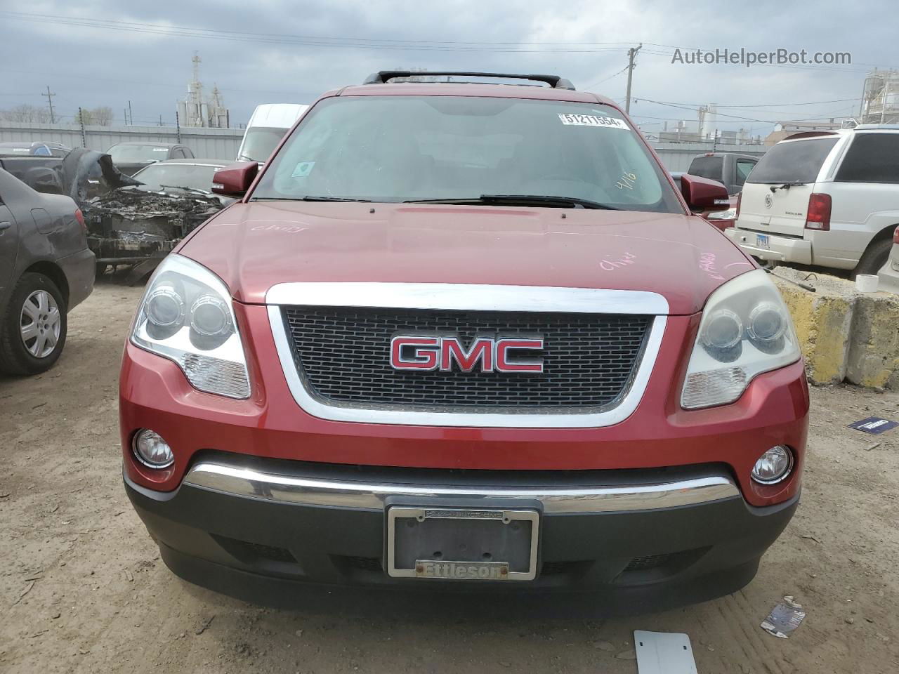 2012 Gmc Acadia Slt-1 Red vin: 1GKKVRED5CJ171548