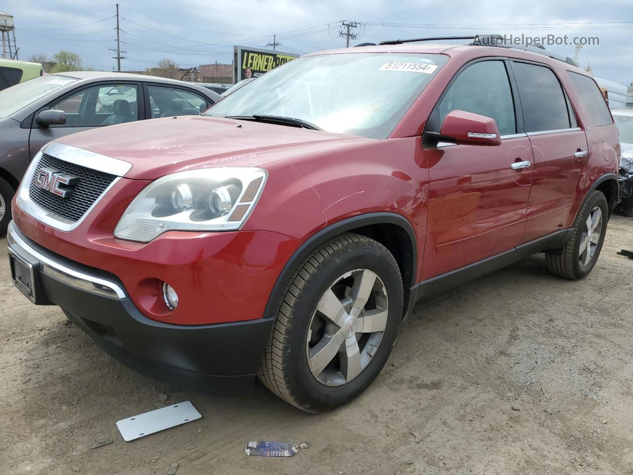 2012 Gmc Acadia Slt-1 Red vin: 1GKKVRED5CJ171548