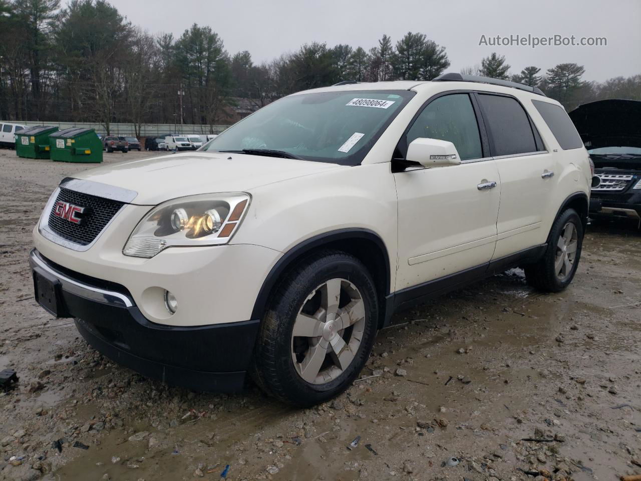 2012 Gmc Acadia Slt-1 White vin: 1GKKVRED6CJ352156