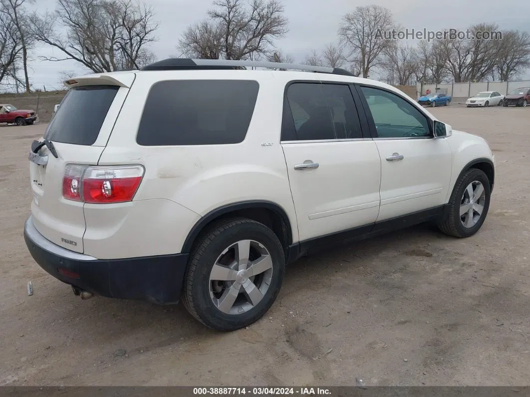 2012 Gmc Acadia Slt-1 White vin: 1GKKVRED7CJ100187