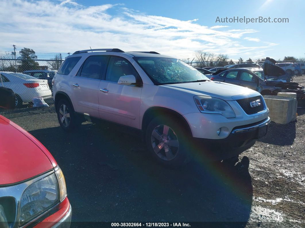 2012 Gmc Acadia Slt-1 White vin: 1GKKVRED7CJ213265