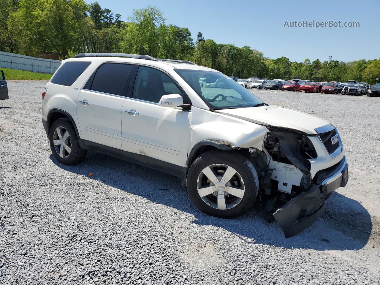 2012 Gmc Acadia Slt-1 White vin: 1GKKVRED7CJ254785