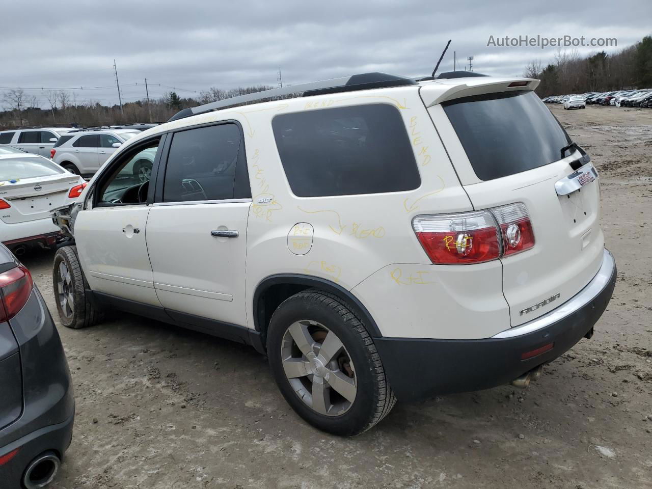 2012 Gmc Acadia Slt-1 White vin: 1GKKVRED8CJ150287