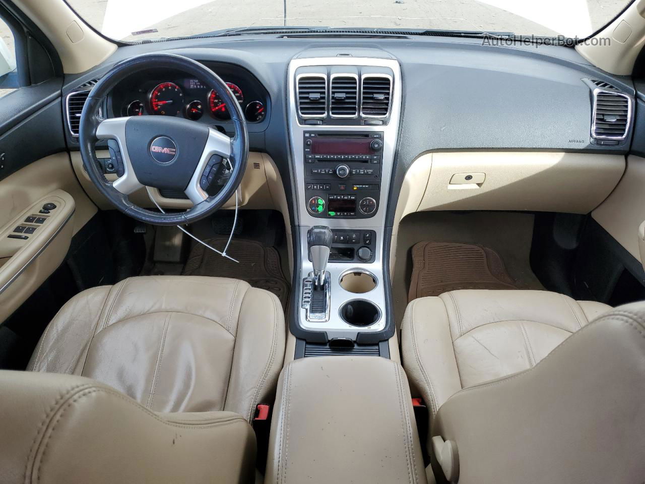 2012 Gmc Acadia Slt-1 White vin: 1GKKVRED9CJ104256