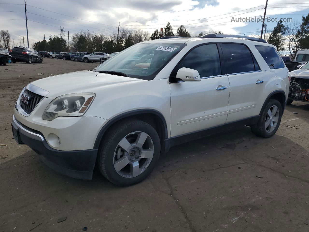 2012 Gmc Acadia Slt-1 White vin: 1GKKVRED9CJ104256