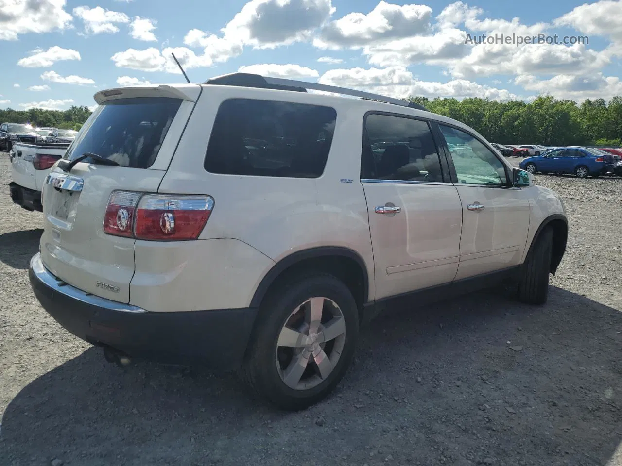 2012 Gmc Acadia Slt-1 White vin: 1GKKVRED9CJ258028