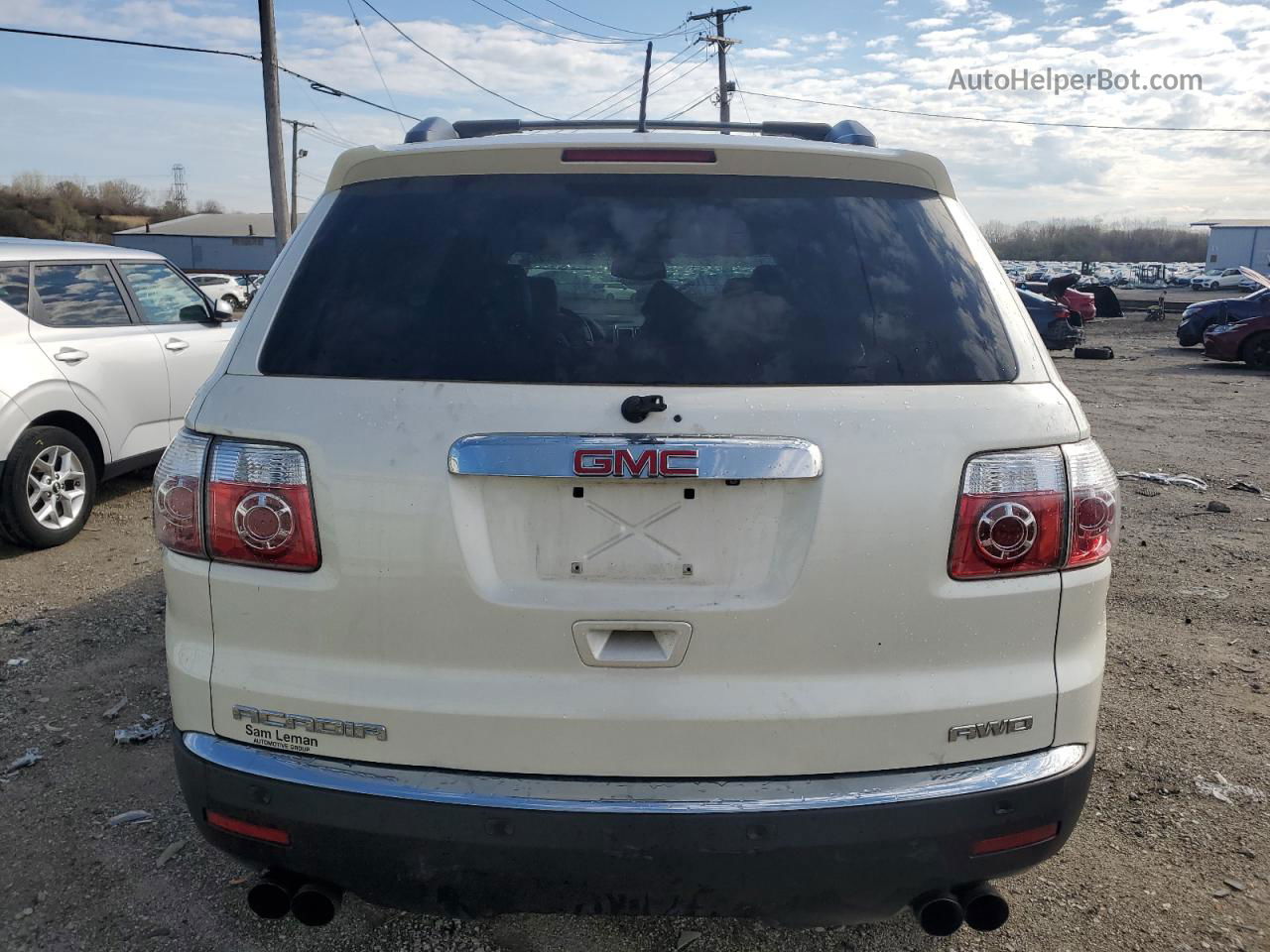 2012 Gmc Acadia Slt-1 White vin: 1GKKVRED9CJ316753