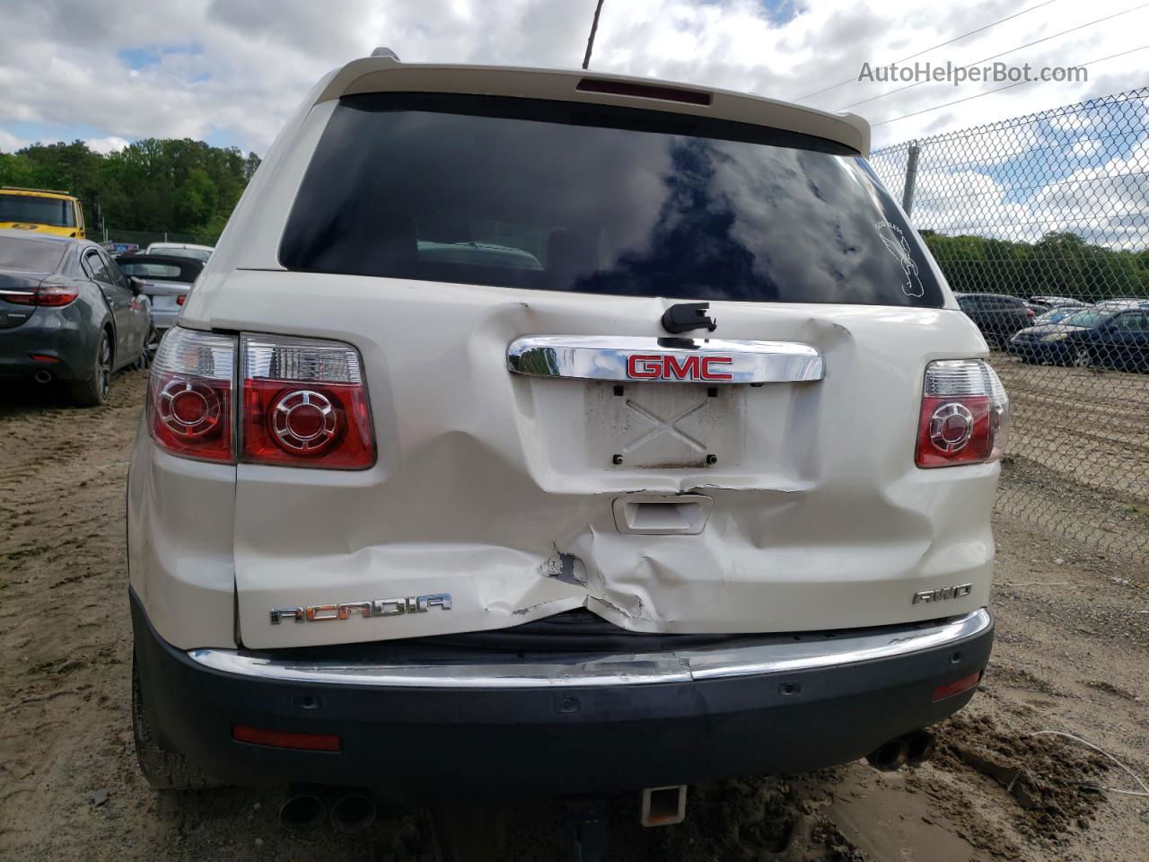 2012 Gmc Acadia Slt-1 White vin: 1GKKVREDXCJ393454