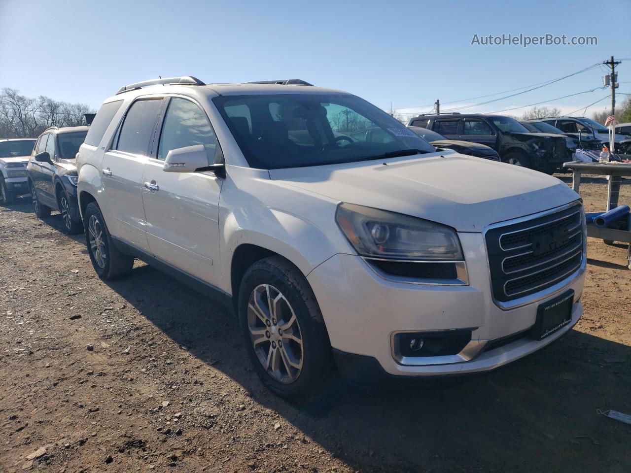 2014 Gmc Acadia Slt-1 White vin: 1GKKVRKD0EJ138464