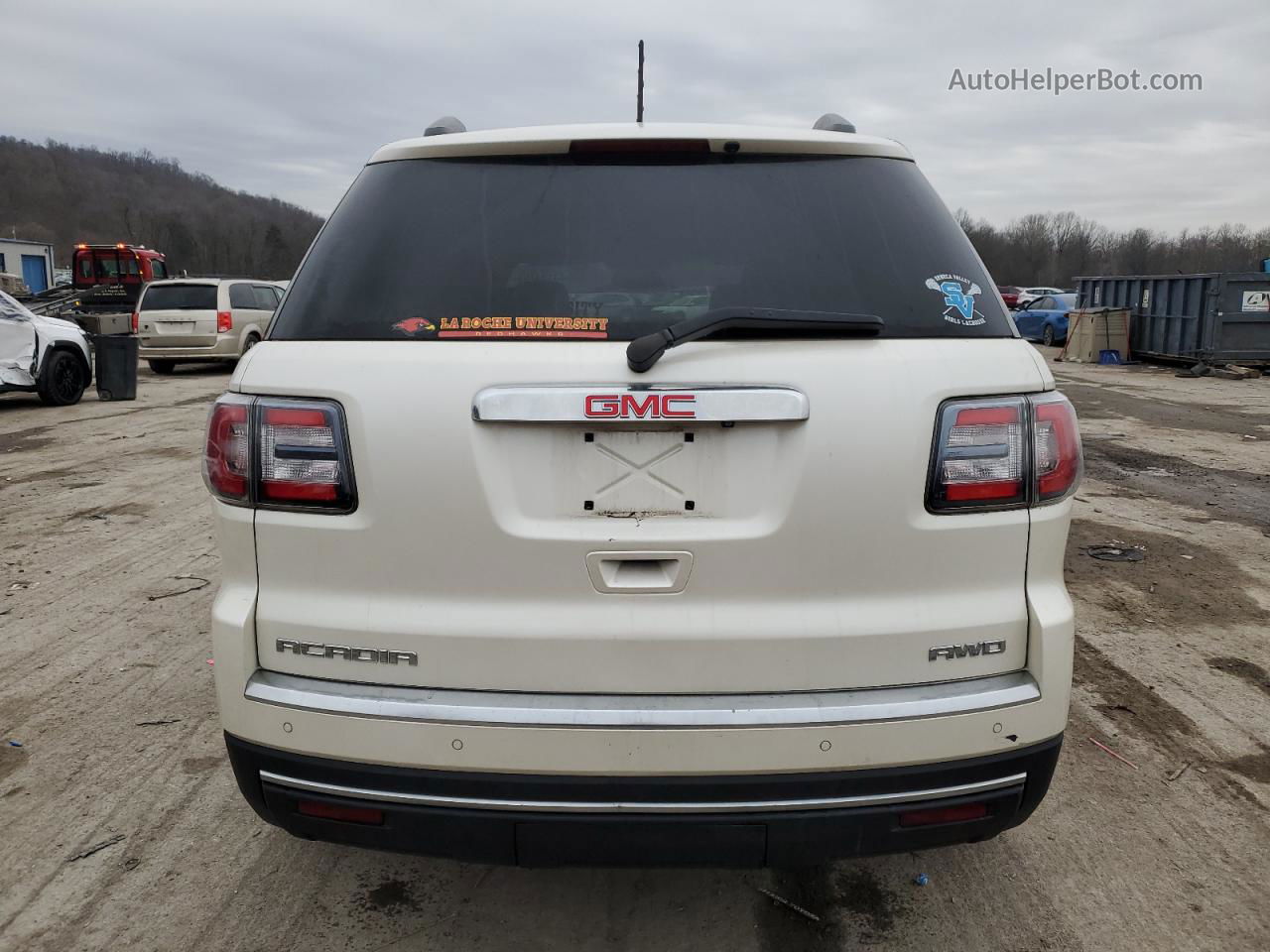 2014 Gmc Acadia Slt-1 White vin: 1GKKVRKD0EJ355898