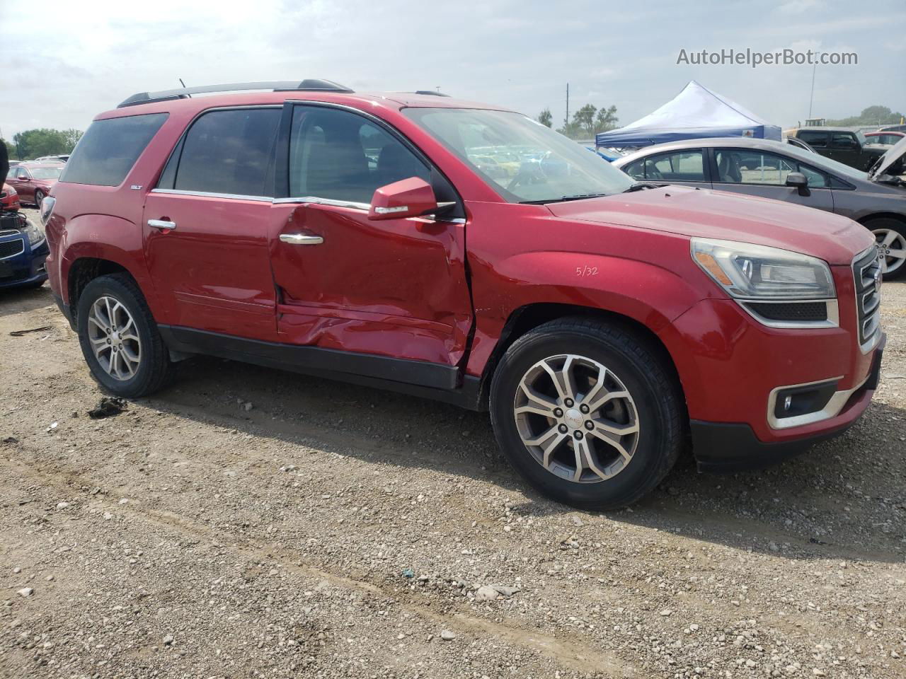 2013 Gmc Acadia Slt-1 Red vin: 1GKKVRKD1DJ235445