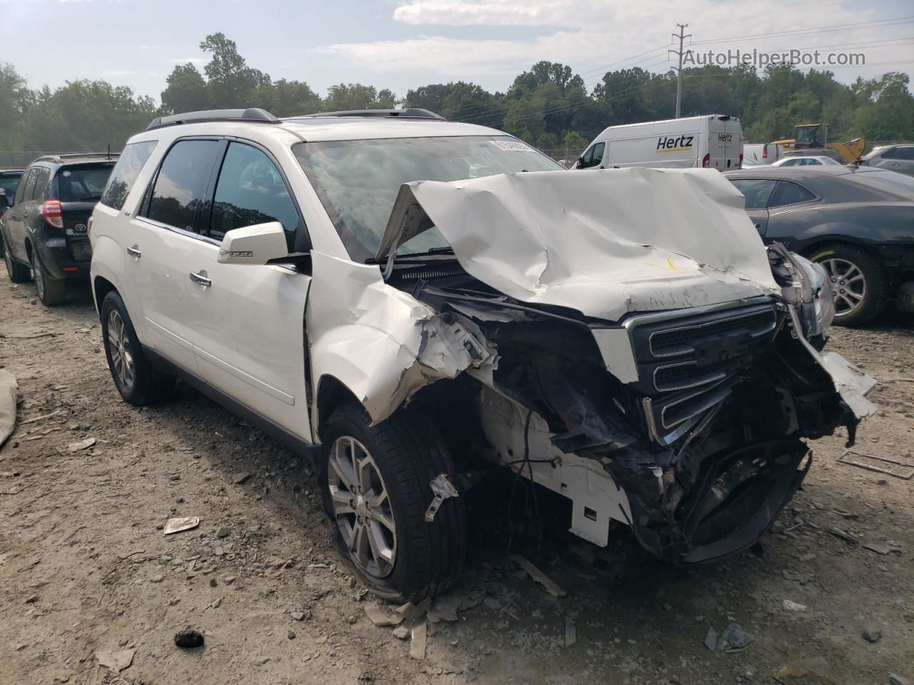 2014 Gmc Acadia Slt-1 White vin: 1GKKVRKD1EJ203726