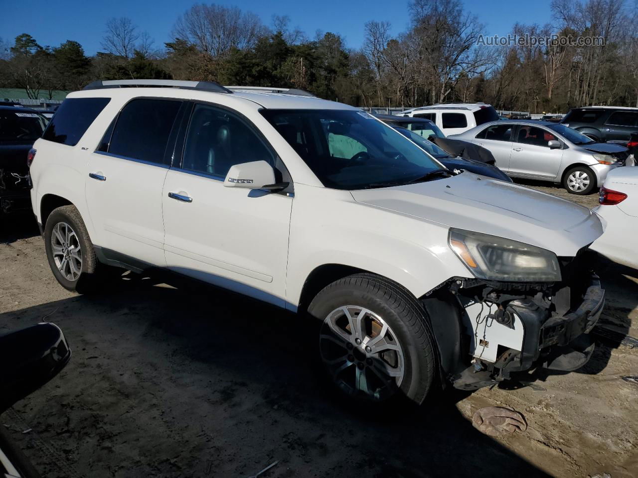 2014 Gmc Acadia Slt-1 White vin: 1GKKVRKD3EJ119360