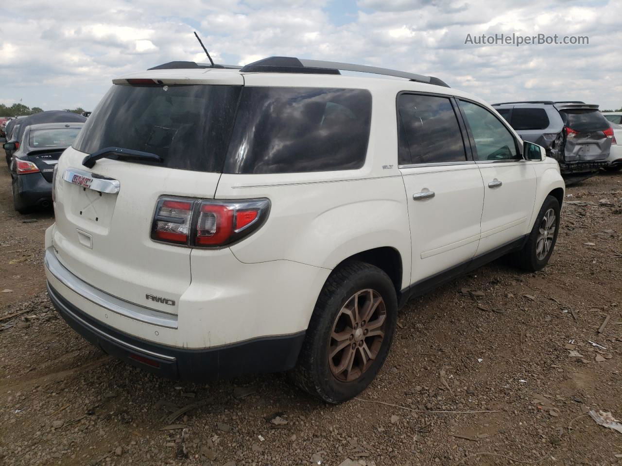 2013 Gmc Acadia Slt-1 White vin: 1GKKVRKD5DJ185973