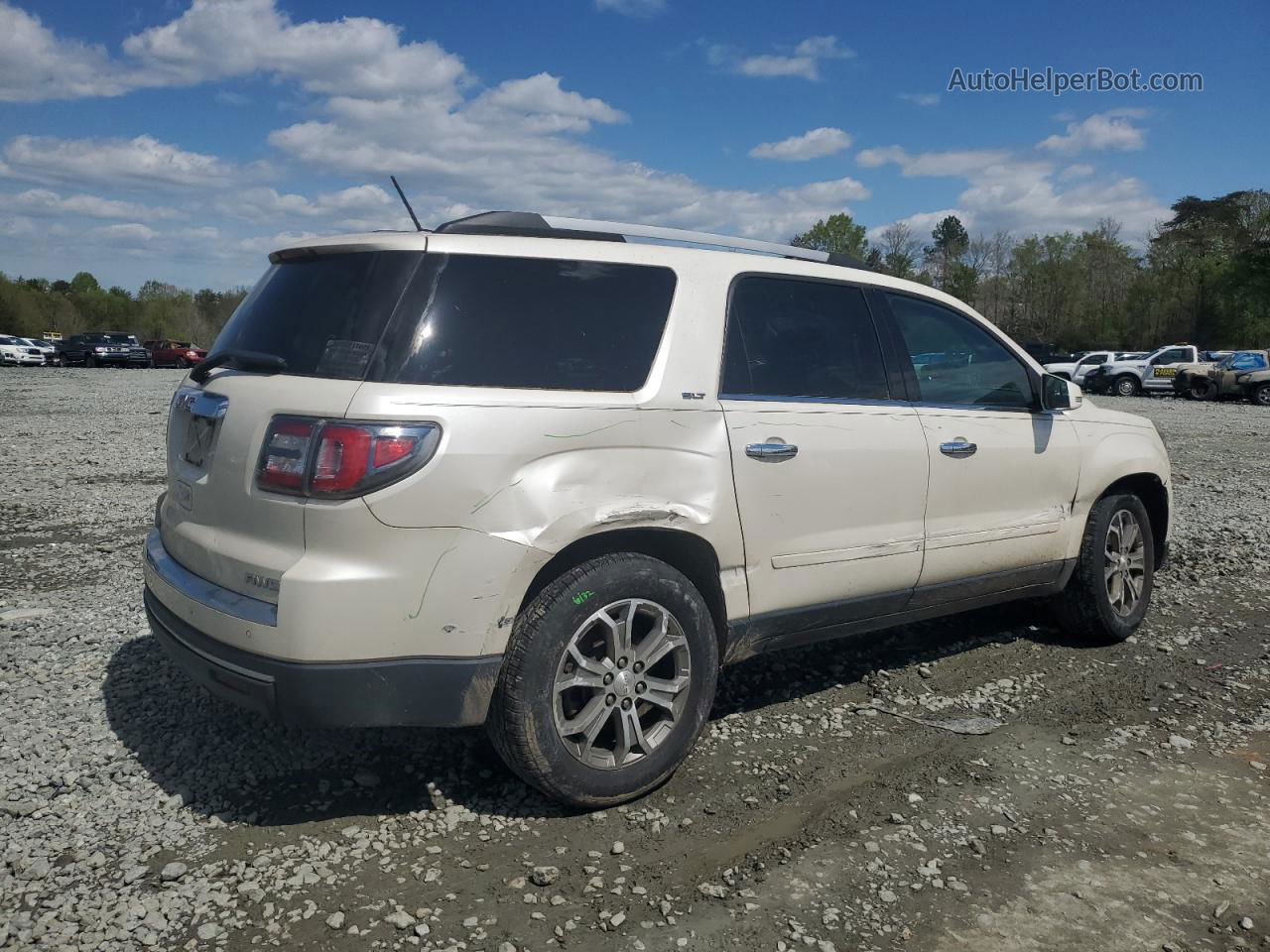 2014 Gmc Acadia Slt-1 White vin: 1GKKVRKD5EJ321634