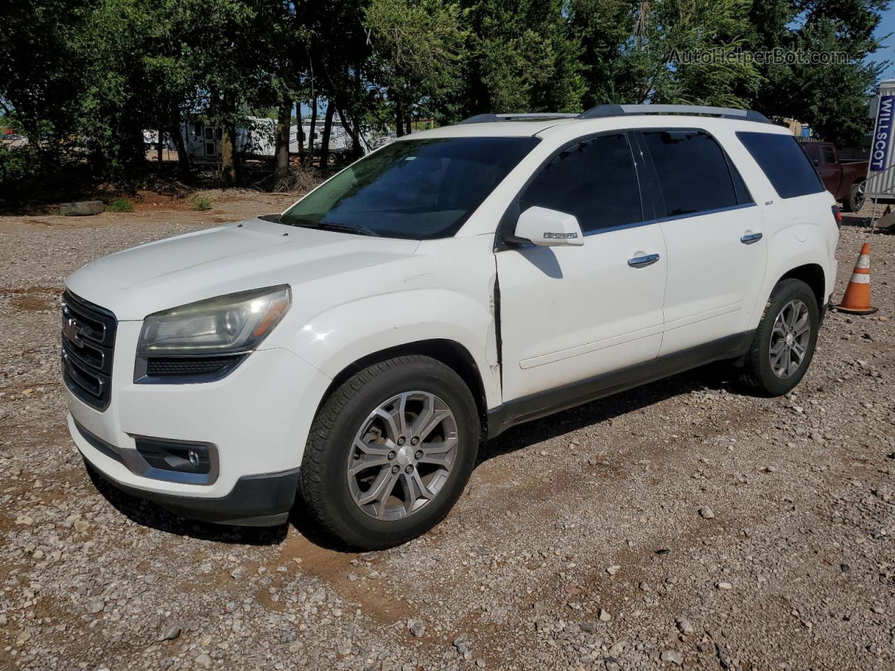 2013 Gmc Acadia Slt-1 White vin: 1GKKVRKD6DJ242665